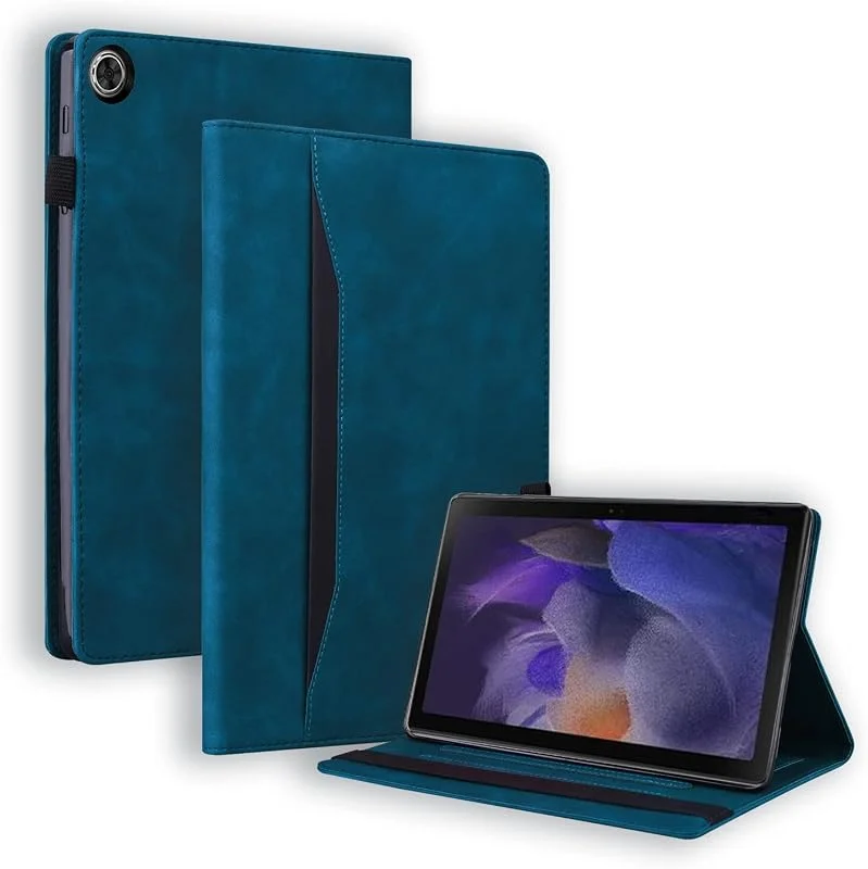 fodral för Samsung Galaxy Tab A8 10, 5 tum (2021, 2022) PU-läder med stativfunktion tablettfodral med automatisk sömn, väckning skyddsfodral för Samsung Galaxy Tab A8 SM-X200, X205, X207 (blå) — Mobil och surfplatta