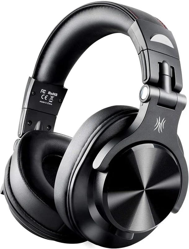 OneOdio Bluetooth-hörlurar Over Ear, 72 timmar HiFi stereohörlurar trådlösa, trådlösa hörlurar med 6, 35 mm och 3, 5 mm uttag för Studio DJ mobiltelefon PC AMP – svart — Hörlurar och ljud