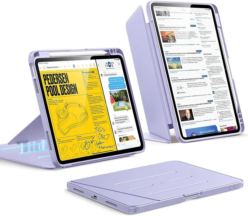 ESR Fodral för iPad Air 11 tum M4, M3, M2 (2026, 2025, 2024), iPad Air 5a, 4:e generationen (2022, 2020), fodral med vertikalt stativ, flera vinklar, ultrastabilt med hållare för Pencil, Flip-serien — Mobil och surfplatta
