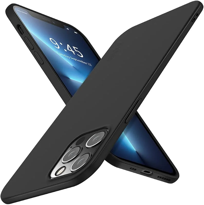X-level Skal Kompatibelt med iPhone 13 Pro Max Fodral, Tunn Telefonskal Silkeslen Mjuk Smal Skydd för iPhone 13 Pro Max 5G - Svart — Mobil och surfplatta