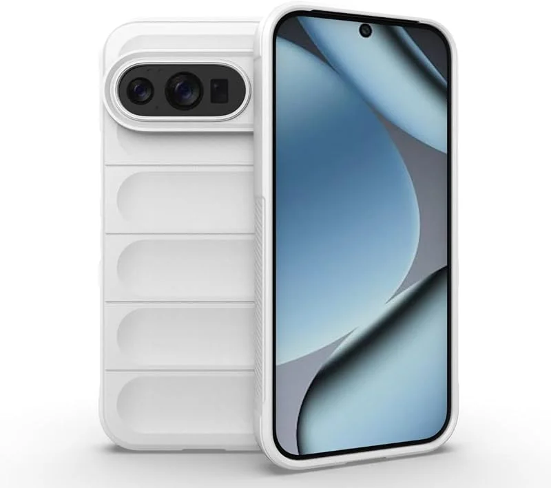 EASSGU Fodral för Google Pixel 10 (16 cm) Mjukt Silikon TPU Mobiltelefonfodral Antifall och Reptålig - Vit — Mobil och surfplatta