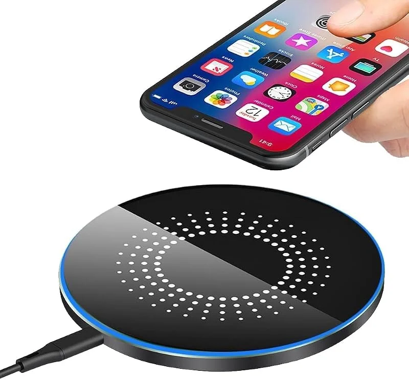 Trådlös laddare, 20W max snabb trådlös laddare kompatibel med Samsung Galaxy S24, S23, S22, S21, S20, S10, trådlös laddning kompatibel med iPhone 12, 13, 14, 15, 16-serien — Mobil och surfplatta