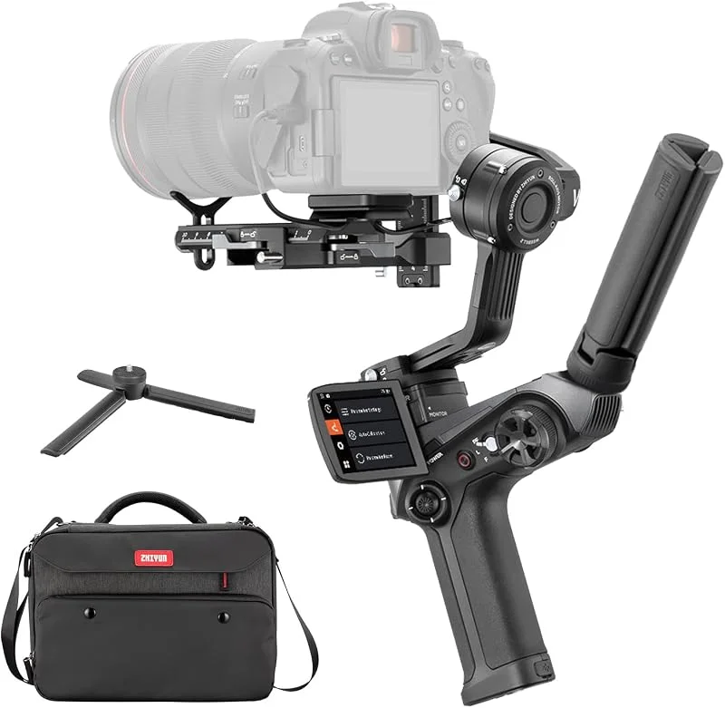 ZHIYUN Weebill 2 SE gimbal stabilisator för DSLR och spegelfri kamera kompatibel med Panasonic, Canon, Sony, BMPPC, Fujifilm, kameragimbal inkl — Portabel digital och ljud