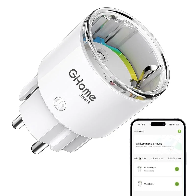Usmart US EP2-1 Smart uttag, Vit, 250 volts — Smarta hem