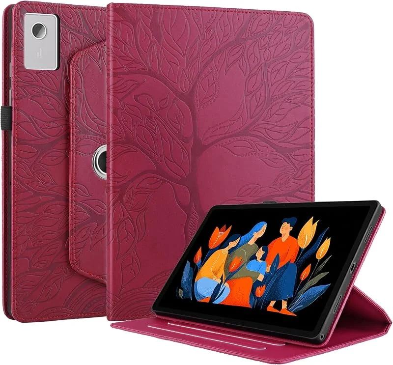 Fodral för Lenovo Idea Tab Plus 2025 12, 1 tum TB361ZU TB361FU 360 graders rotation, pennhållare, stativfunktion för Lenovo Idea Tab Plus 2025 12, 1 tum röd — Mobil och surfplatta