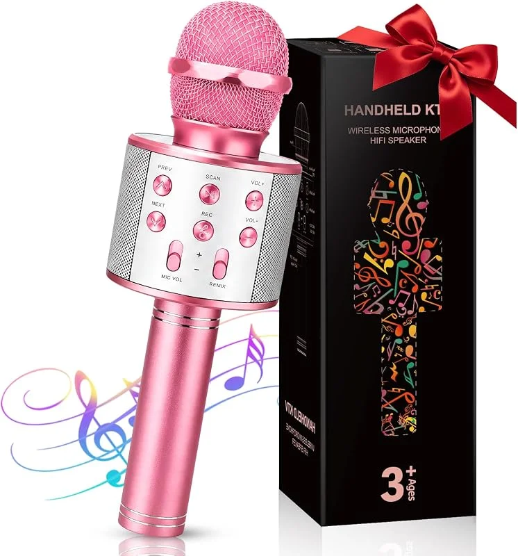 Bluetooth Mikrofon För Barn Till Karaoke – Bärbar Och Trådlös Presentleksak För Tonåringar, Tjejer Och Killar — Hudvård
