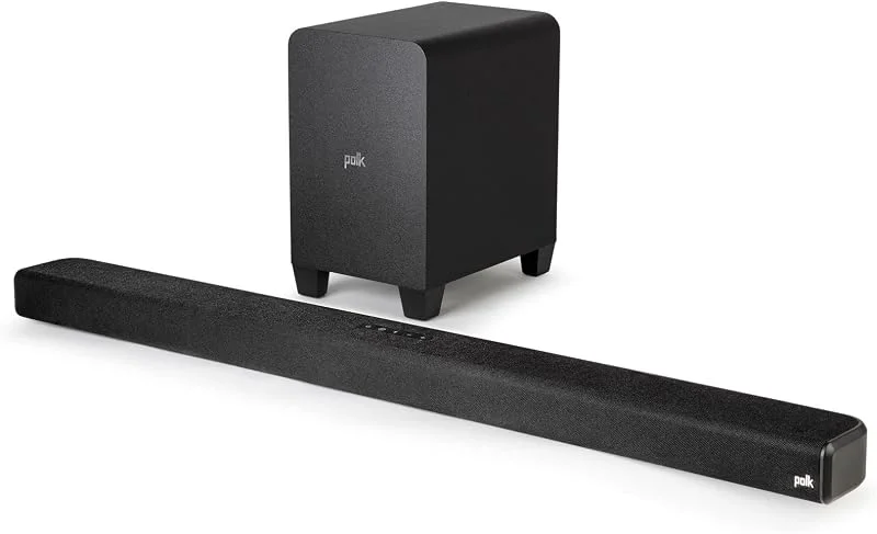 Polk Audio Signa S4 True Dolby Atmos Soundbar med trådlös subwoofer, 3.1.2 soundbarsystem, HDMI eARC, Bluetooth, AUX, optisk ingång, svart — TV och streaming