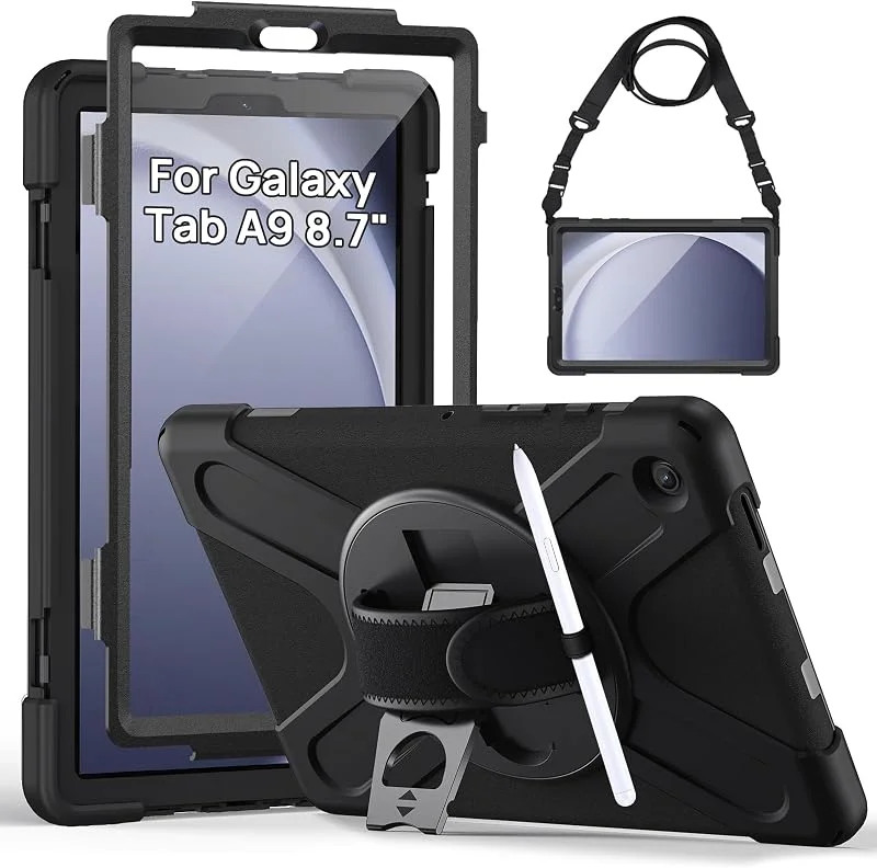 Gerutek Stötsäkert fodral till Samsung Galaxy Tab A9 med skärmskydd — Mobil och surfplatta