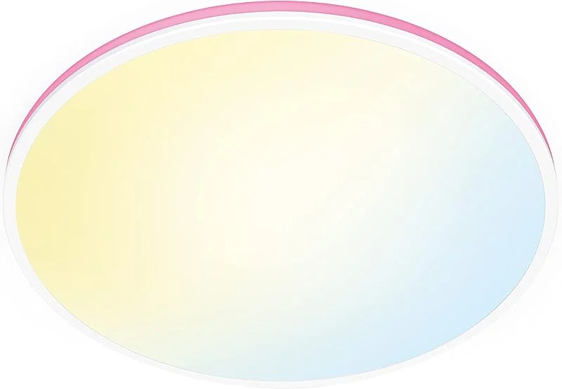 WiZ Rune Taklampa (WiZ Color), Vit - Smart LED belysning (WiFi och Bluetooth), 22W, 2700-6500 Kelvin, Dimbar i kallvitt till varmvitt + 16 miljoner färger — Smarta hem
