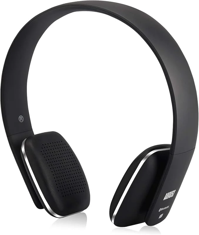 August EP636 trådlösa on-ear-hörlurar med Bluetooth 5.3 och NFC, svart — Hörlurar och ljud
