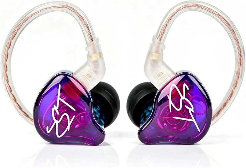 Yinyoo Easy KZ ZST Hybrid Banlance Armature med dynamisk in-ear hörlurar 1BA + 1DD HiFi headset (svart, ingen mikrofon) — Hörlurar och ljud