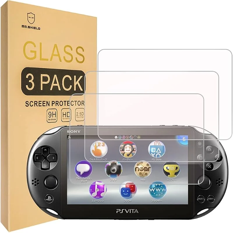 Mr.Shield Härdat Glas skärmskydd för Sony PS Vita 2000, Vita PSV 2000-Max — Mobil och surfplatta