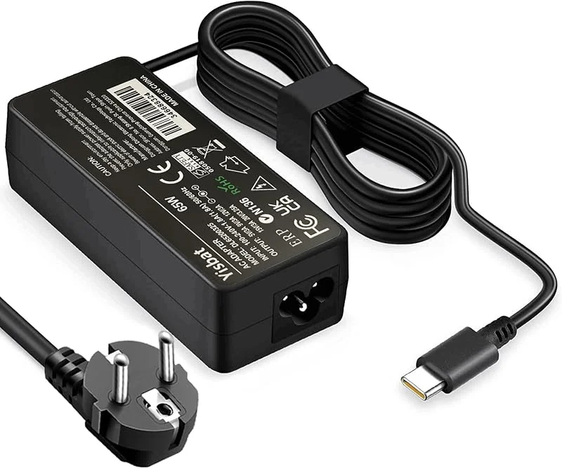Lenovo 65W USB C laddare för Lenovo Thinkpad T14 T15 T480 T490 T580 T590 — Mobil och surfplatta