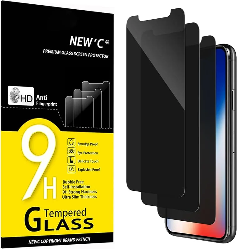 NEW'C Privacyglas för iPhone 11 Pro, iPhone XS, iPhone X, Skärmskydd — Mobil och surfplatta