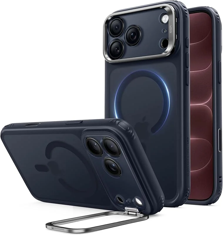 ESR MagSafe Flex Stand Cover för iPhone 17 Pro Max, matt Azul — Mobil och surfplatta