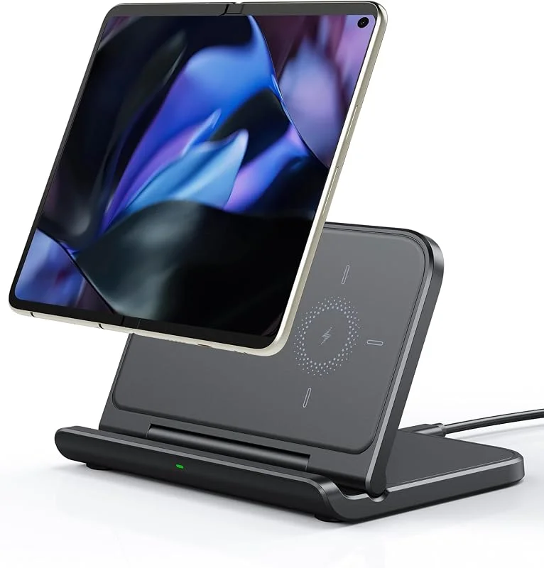 SwanScout 503S trådlös laddare för Samsung Z Fold 7, vikbar laddningsstation för Pixel 9 Pro Fold, Galaxy Z Fold 6, 5, 4, 3, 2, trådlös laddningsstation för Galaxy Z Fold serien (ingen adapter) — Mobil och surfplatta