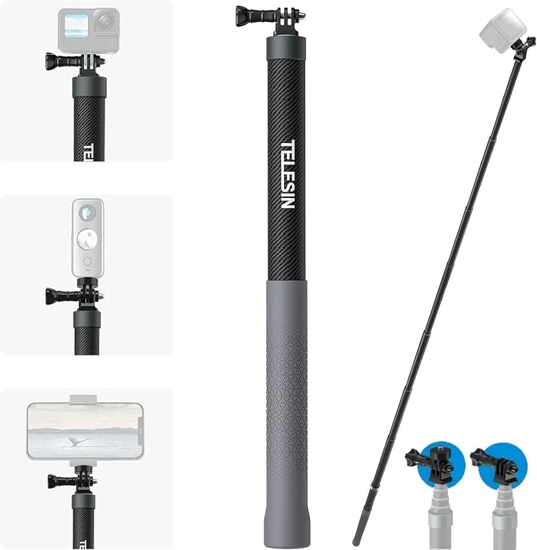 Selfie Stick, stativ 3 m uhlíkové vlákno telesin GP-MNP-300-3 — Mobil och surfplatta