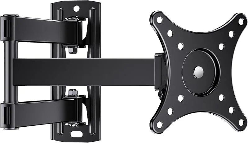 TV-väggfäste vridbar lutbar vridbar tv-väggfäste för 10–30 tums platt och böjd TV eller bildskärm upp till 20 kg VESA 100 x 100 mm, 75 x 75 mm — TV och streaming