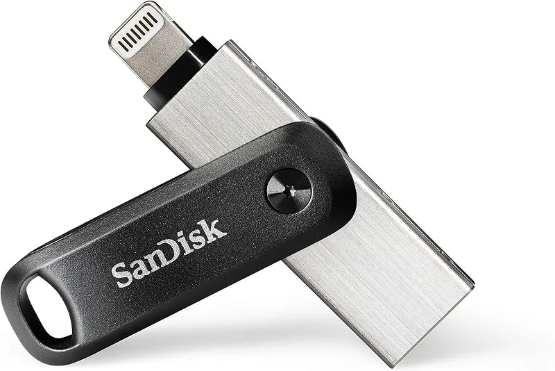 SanDisk 64 GB iXpand Flash Drive Go med Lightning och USB 3.0-kontakter, för iPhone, iPad, PC och Mac — Datortillbehör