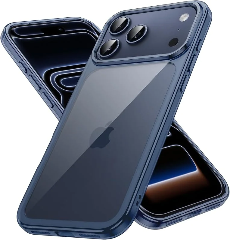 JETech Skal för iPhone 17 Pro Max, Anti-Gulning, Djupblå — Mobil och surfplatta