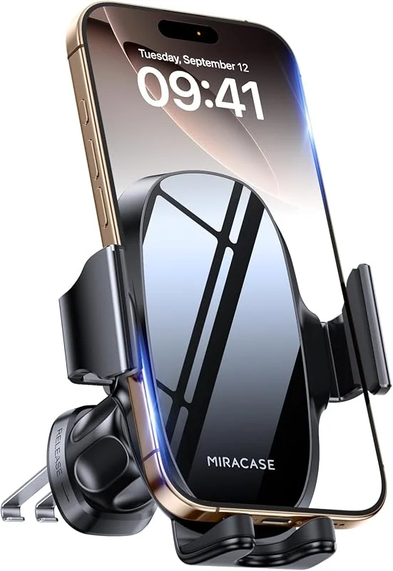 Miracase 2:a generationen biltelefonhållare, luftventilationstelefonhållare för bilar 360 ¡ rotation, universell mobiltelefonmontering bilvaggor för ventil skåpbil iPhone 14 Pro Max 13 12 11 Samsung — Mobil och surfplatta