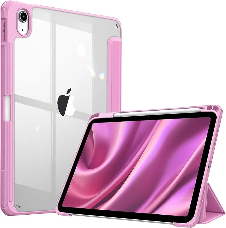 Fintie Hybridfodral för iPad (A16) 11:e generationen 11 tum (2025), iPad 10:e generationen 10, 9 tum (2022) – [ultratunt] stöttåligt klart skydd med inbyggd pennhållare, automatisk uppvakning, sömn — Mobil och surfplatta