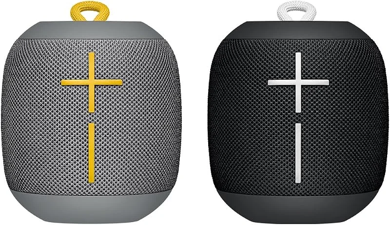 Ultimate Ears WonderBoom 1, dubbelpack, Bluetooth-högtalare (vattentätt 360°-ljud) – svart, grå — Hörlurar och ljud