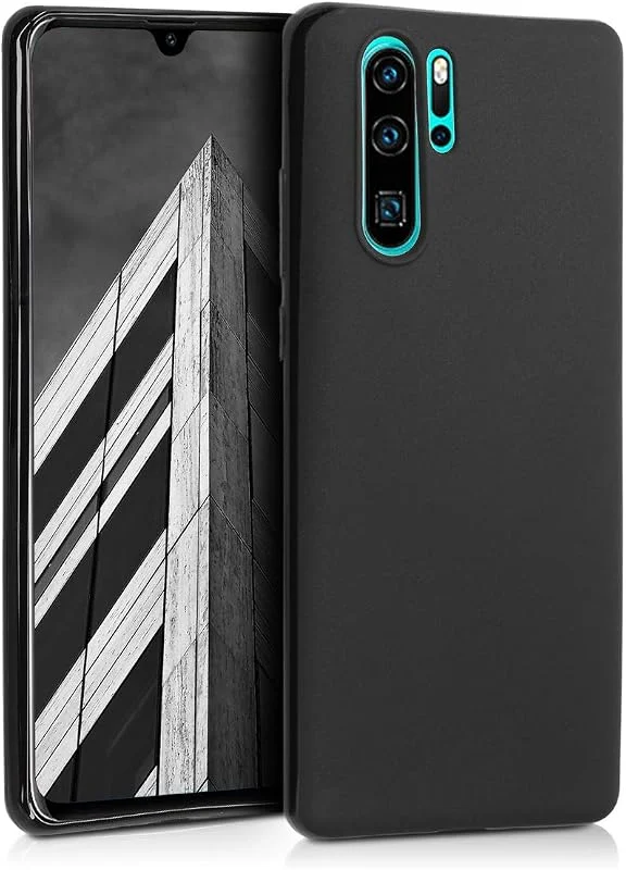 kwmobile Fodral kompatibelt med Huawei P30 Pro - mjukt silikonfodral - matt svart — Mobil och surfplatta
