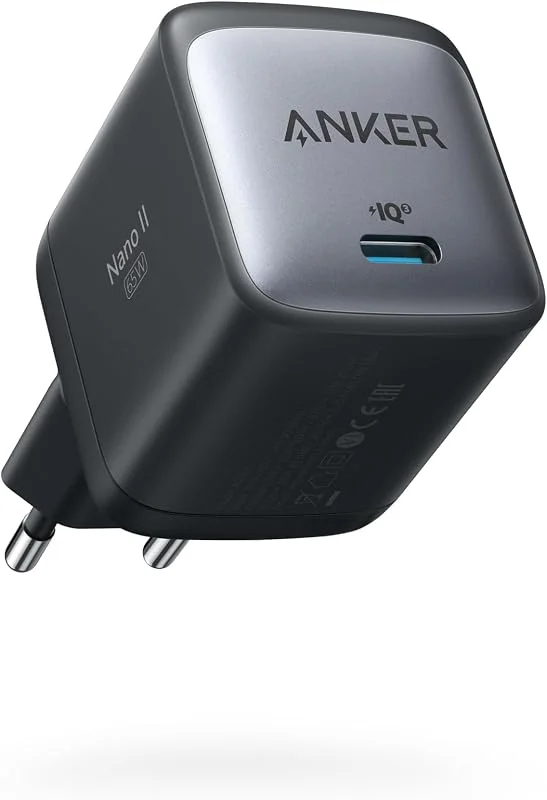 Anker Nano II 65W GaN Laddare, USB-C, PPS, Vikbar — Mobil och surfplatta