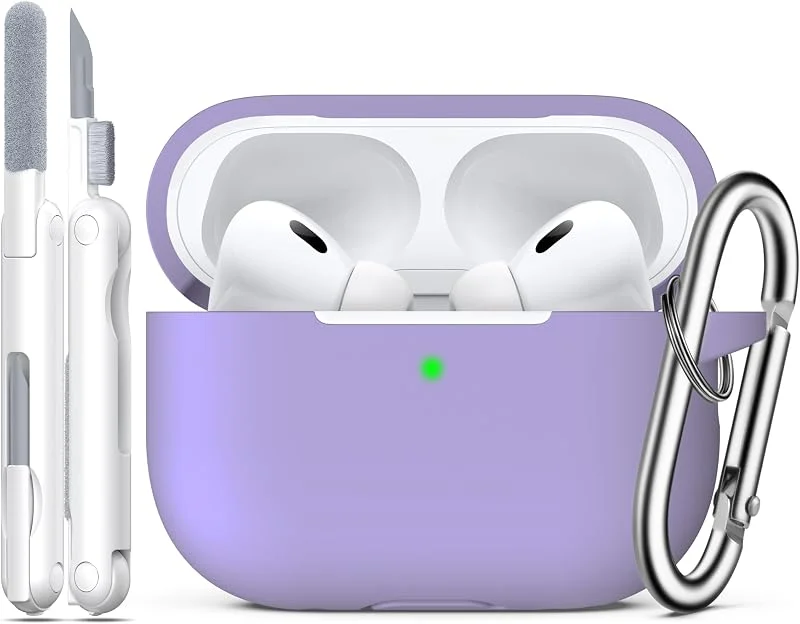 R-fun for AirPods Pro 2 Case Soft Silicone -Banana Purple — Mobil och surfplatta
