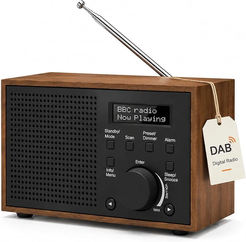 Denver 1954044 Radio, 10.3 x 17 x 9.5 cm, Svart — Portabel digital och ljud