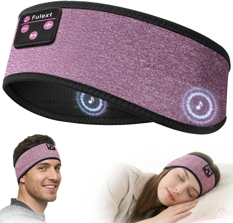 Bluetooth-pannband hörlurar, sömnhörlurar Bluetooth för sidosovare – sovande hörlurar bekvämt pannband med tunn högtalare mikrofon handsfree bästa presentidéerna för kvinnor män — Hörlurar och ljud