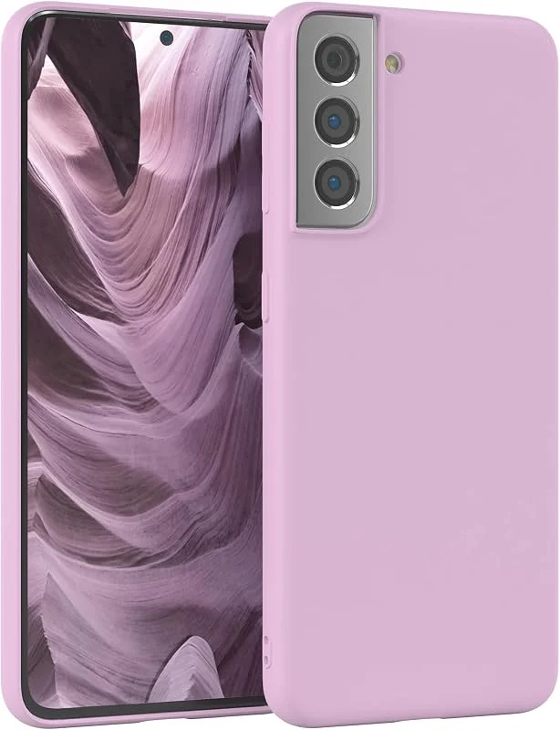 EAZY CASE Silikonfodral kompatibelt med Galaxy S21 5G i Ljuslila — Mobil och surfplatta