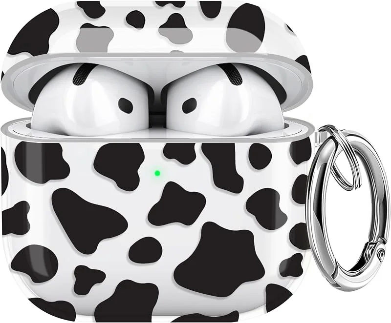för AirPods 5 fodral & AirPods 4 fodral med nyckelring, klart kotryck — Mobil och surfplatta