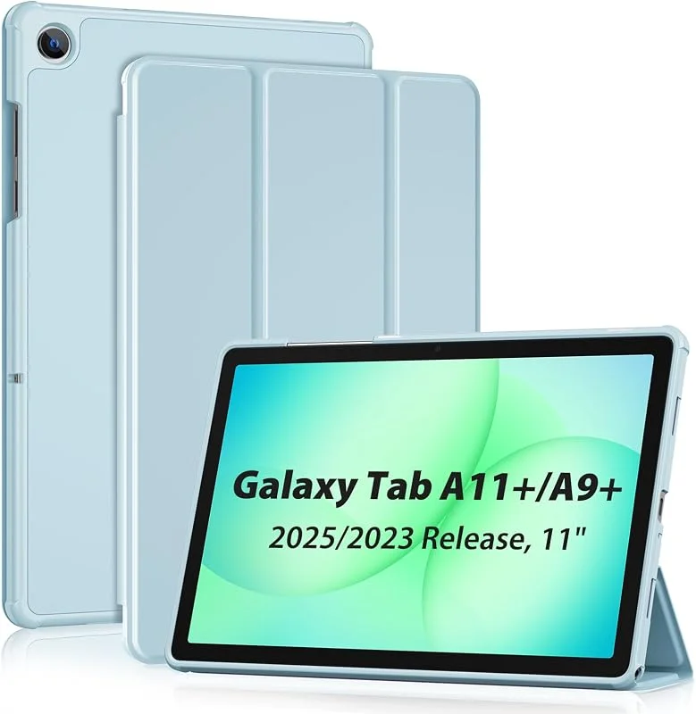 ProCase Fodral för Samsung Galaxy Tab A11+ (SM-X230) 2025, A9+ (SM-X210) 2023 11 tum, Galaxy Tab A11 Plus, A9 Plus 11 tum, fodral med automatisk standby, väckarklocka - himmelsblå — Mobil och surfplatta