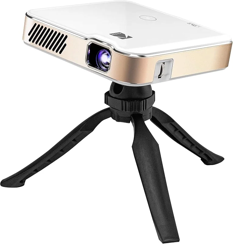 KODAK Luma 450 Bärbar Full HD Smart-projektor, Wi-Fi, Bluetooth, HDMI och USB-kompatibelt minihemmabiosystem Upp till 150, 1080p Native Resolution (4K), 200 Lumen, Stativ ingår — Portabel digital och ljud