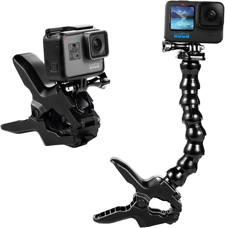 Suptig Flexibla käftar - svanhalsstöd för GoPro Hero 9 Hero 8 Hero 8 Hero 7 Hero 6 Hero 5 Hero 4 Session Hero 3+ Hero 3 Arlo Pro Arlo Go — Portabel digital och ljud