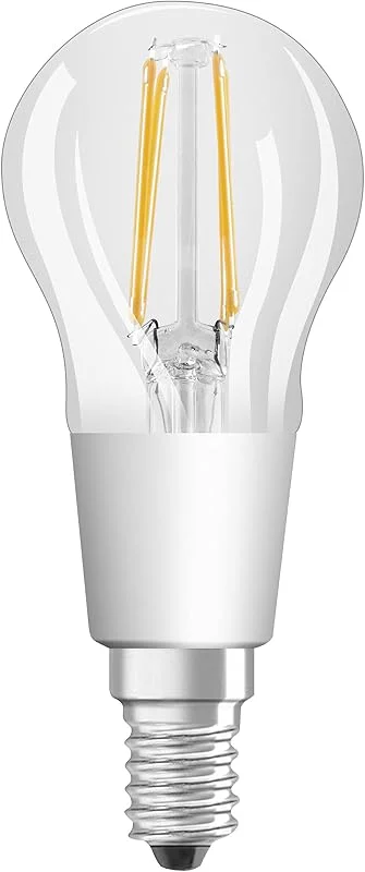 LEDVANCE Smart LED-lampa med Wifi teknik, E14-sockel, dimbar, varmvitt (2700K), droppform, klar glödtråd, ersättning för konventionella 75W-lampor, kontrollerbar med Alexa, Google & App, . — Smarta hem