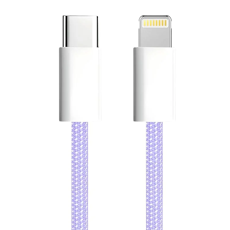 apm iPhone USB C-kabel, iPhone-laddare [Apple MFi-certifierad], lila flätad nylon, USB C-snabbladdning, Lightning-kontakt, extremt hållbar, för iPhone 14, 13, 12.., iPad, AirPod, (1M), 600411 — Mobil och surfplatta