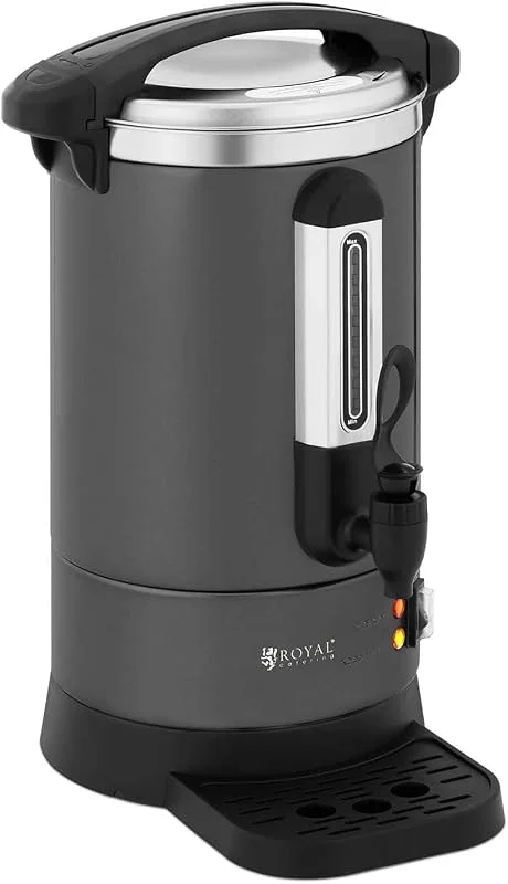 Royal Catering RC-WBDWTC6G Filterkaffebryggare 6 L rostfritt stål grå kaffemaskin helautomatisk kaffemaskin — Kök & Hushåll