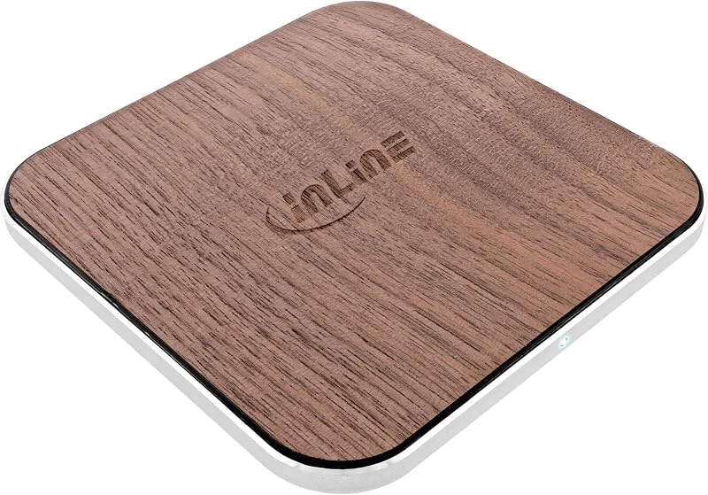 InLine® Qi träladdare, trådlös snabbladdare, smartphone trådlös laddning, 5, 7, 5, 10 W, 15 W, typ C — Mobil och surfplatta