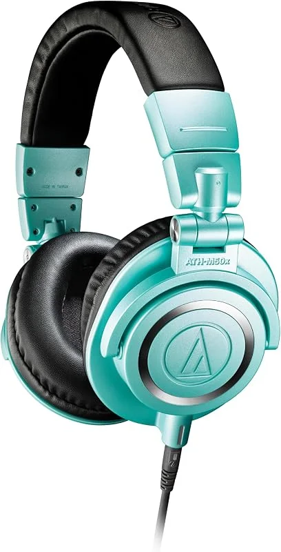 Audio-Technica M50xIB Kabelanslutna Hörlurar I Begränsad Upplaga Isblå — Hörlurar och ljud
