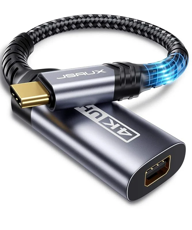 JSAUX USB C till Mini DisplayPort-adapter, 4K@60Hz, Grå, för MacBook Pro — Laddning och kablar