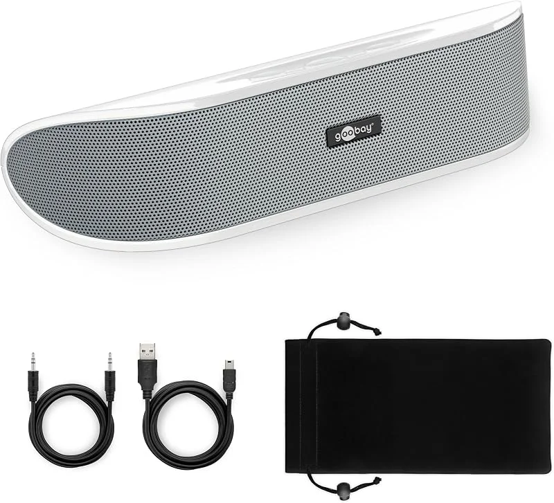 Goobay 95122-GB Soundbar Högtalare, 5 x 21.2 x 6.5 cm, Vit — TV och streaming