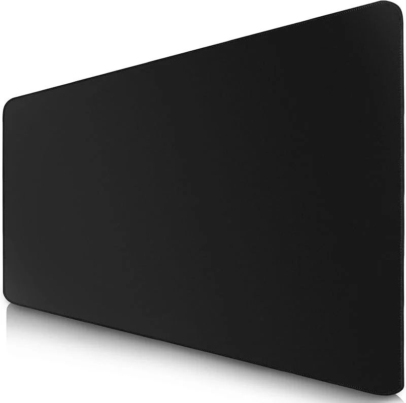 Sidorenko XXL Gaming Mouse Pad - 900 x 400 mm - kantfria kanter - halkfri - XXL förlängd musmatta - skrivbordsunderlägg - speciell yta förbättrar snabbhet och precision - svart — Datortillbehör