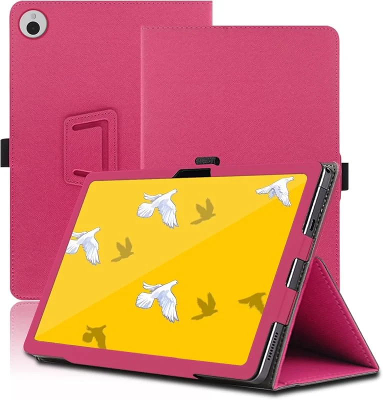 Fodral för Wacom MovinkPad 11 11, 45 tum, Wacom MovinkPad 11 surfplattefodral, vikbart stativ skyddsfodral med pennhållare och handledsrem, fullt skydd. (röd) — Mobil och surfplatta