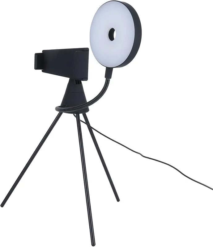 Wakects 10 Nivåer LED Selfie-ringljus, Justerbart USB LED-ringljus för Mobiltelefonfotografering, Livevideo eller Smink — Mobil och surfplatta