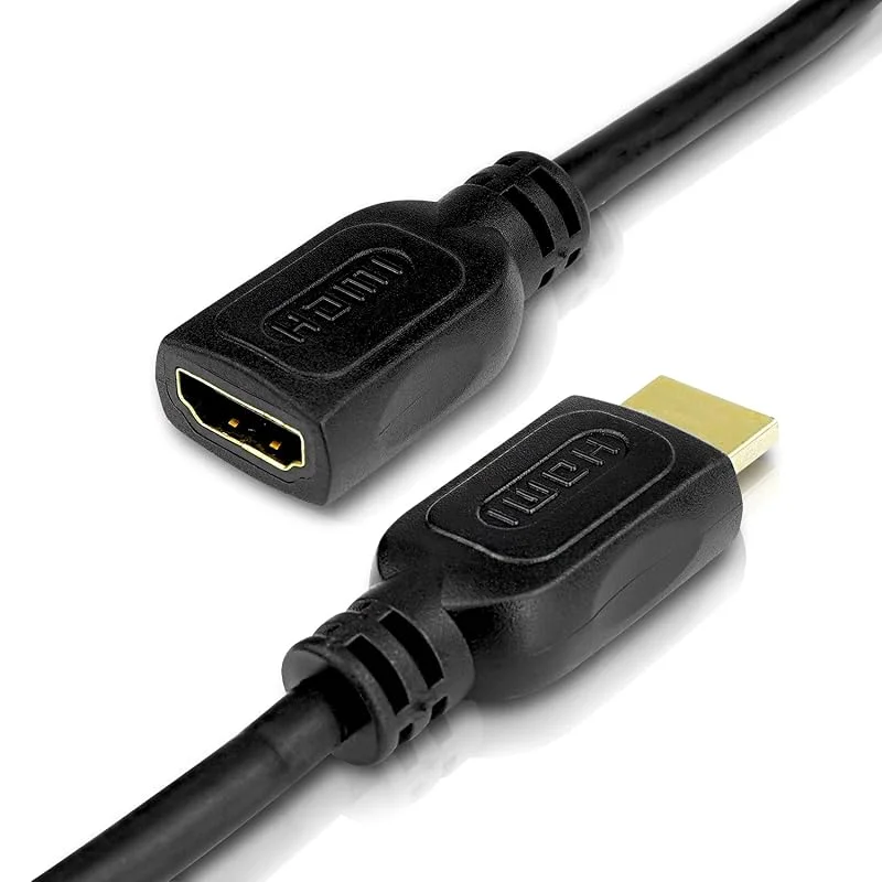 PerfectHD 4K HDMI-kabel – HDMI-förlängning – Ultra HD 2160p – förlängningskabel 1 m – Full HD 1080p – svart – 6 olika längder — Datortillbehör