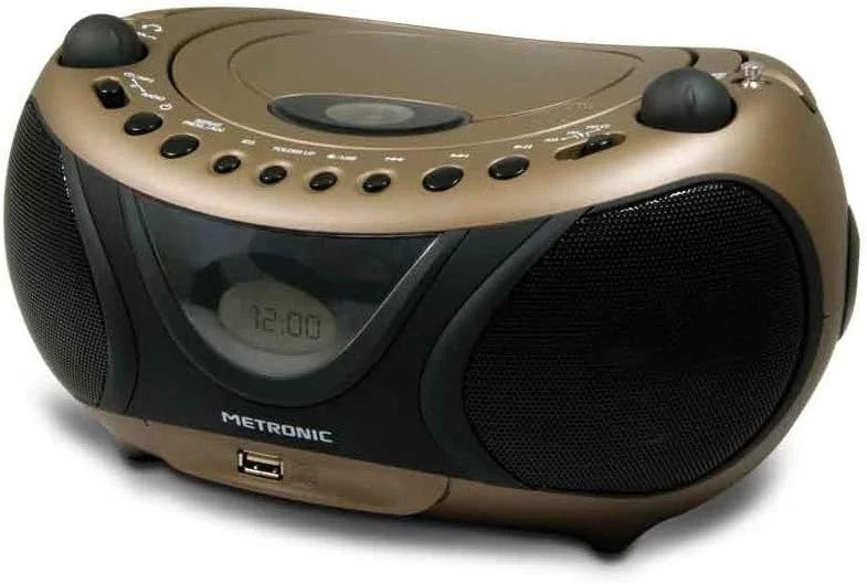 Metronic 477106 Radio CD, MP3-spelare, 2 W, USB, koppar, svart — Portabel digital och ljud
