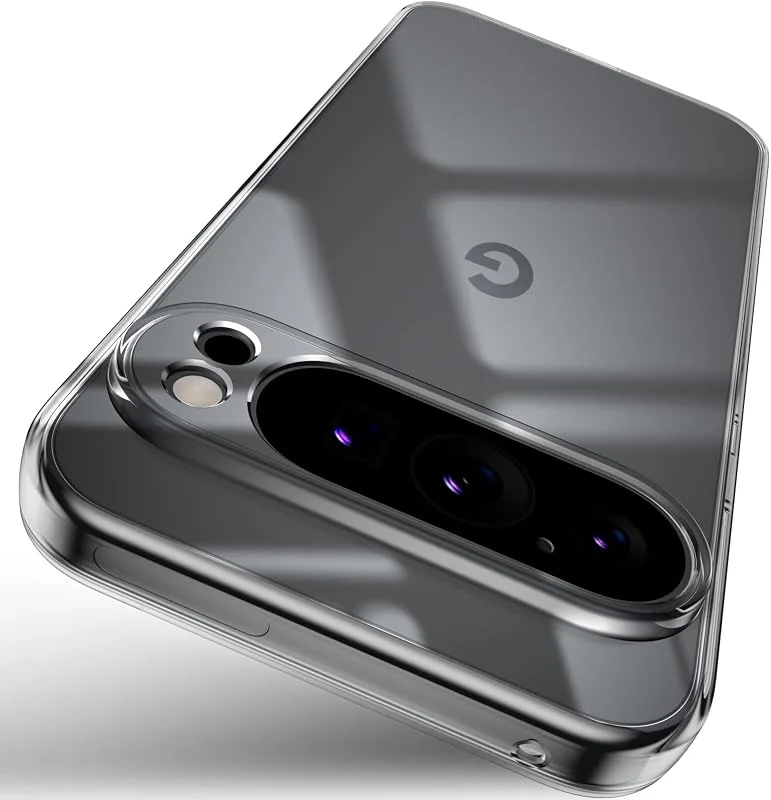 X-nivå för Google Pixel 9 Pro XL-fodral, klart mobiltelefonfodral mjukt TPU mjukt fodral ultratunt silikon stötfångare skydd transparent skyddsfodral kompatibelt med Google Pixel 9 Pro XL 5G — Mobil och surfplatta